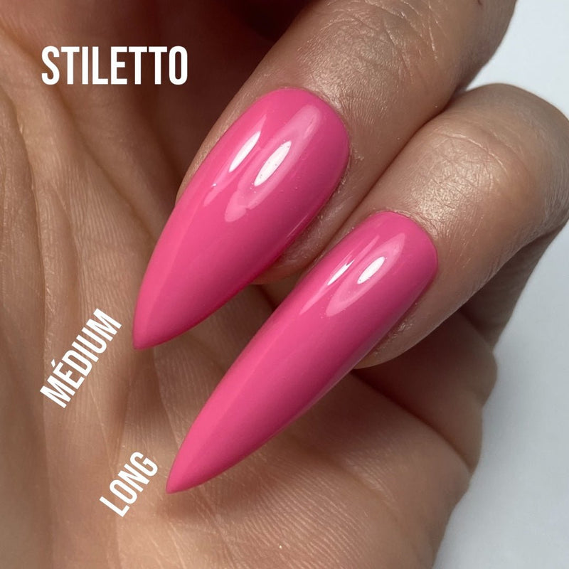 Comparatif longueurs ongles forme stiletto