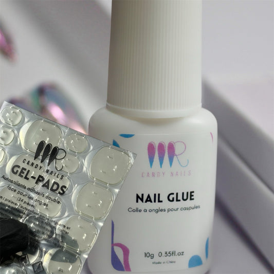1 Colle + 5 feuilles gel - pads (M - L) - MR CANDY NAILS