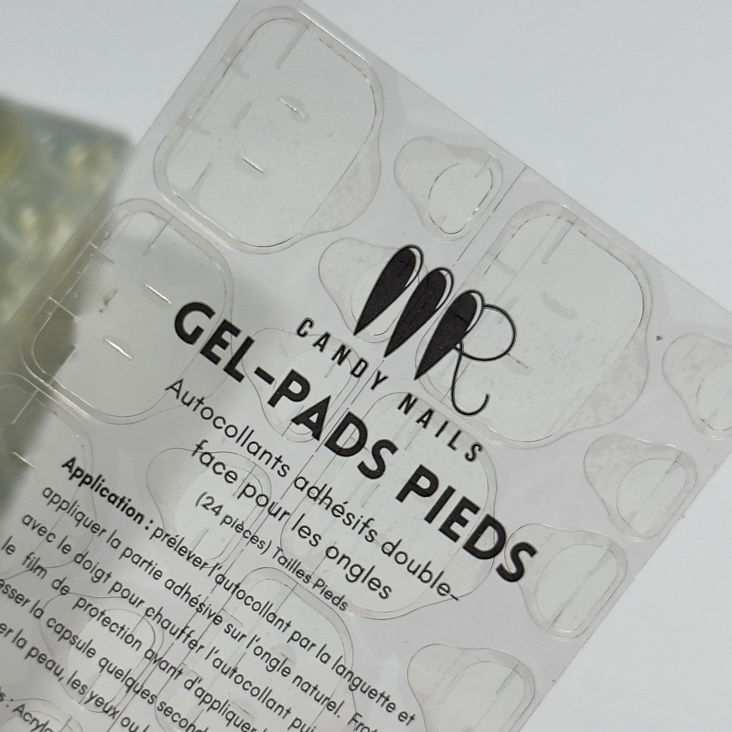 Gel pads pieds mr candy nails autocollants faux ongles orteils bonne tenue haute adhérence meilleur rétention