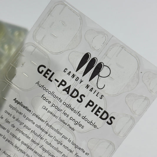 Gel pads pieds mr candy nails autocollants faux ongles orteils bonne tenue haute adhérence meilleur rétention