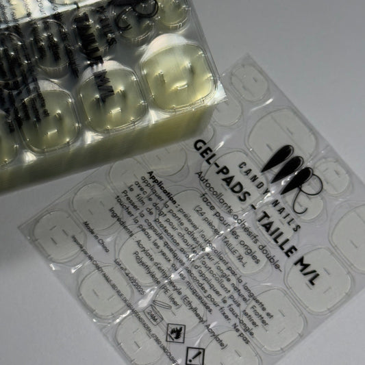 Gel - pads (taille M - L) - autocollants à faux - ongles - MR CANDY NAILS - MR CANDY NAILS