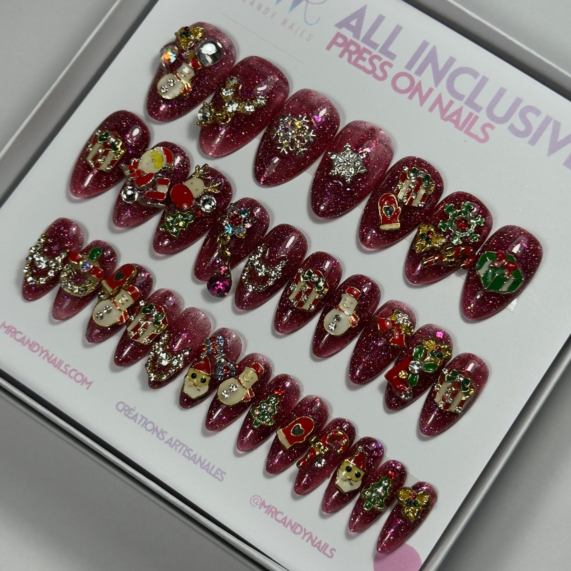Kitsch Christmas - Amande Médium / ALL INCLUSIVE - MR CANDY NAILS