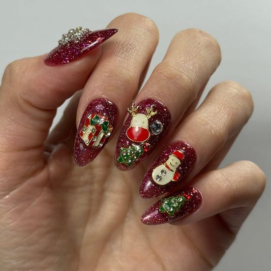 Kitsch Christmas - Amande Médium / ALL INCLUSIVE - MR CANDY NAILS