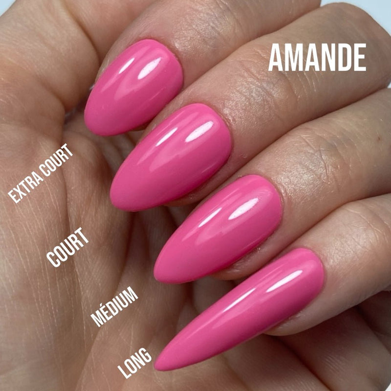 Comparatif longueurs ongles forme coffin