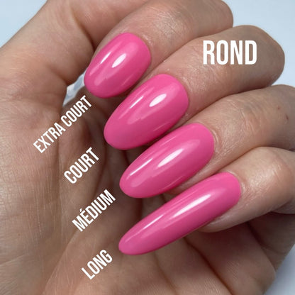 comparatif longueurs ongles ronds