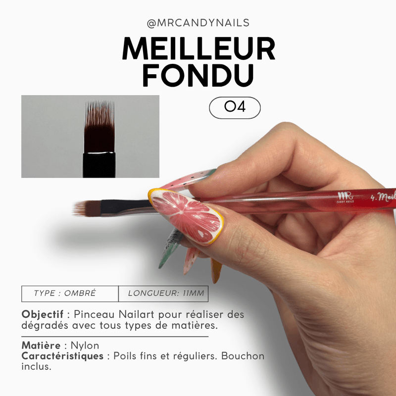 Meilleur fondu - Pinceau dégradé 04 - MR CANDY NAILS