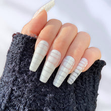 Charger l&#39;image dans la galerie, press on nails effet croco ongles reptile blanc nailart 

