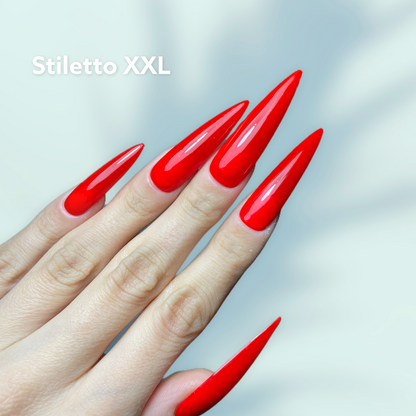 faux ongles stiletto XXL rouge